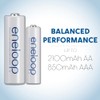 Cargador rápido Panasonic eneloop con 4 pilas recargables, AA