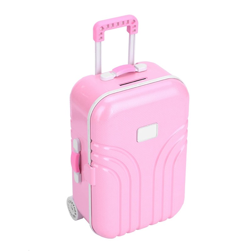 JTLB Baby Suitcase Toy Cute Plastic Rolling Suitcase Mini Luggage