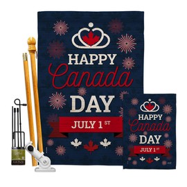 Angeleno Heritage Canada Provinces Day July 1st Garden House Flags Kit Regional Canadian Territories Region Country Particular Area Small Decorative Gift Yard Banner Double-Sided Made in USA 28 X 40