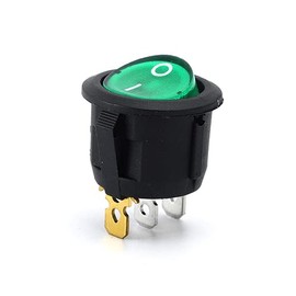 CABLEPELADO Rocker Switch 2 Way 3 Way Switch 3 Pole Switch 3 Pole Switch On/Off Switch SPST 6A 250VAC 10A 125VAC Green LED Light