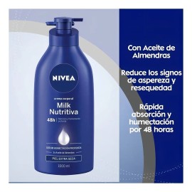 Nivea Milk Nutritiva crema corporal 1 L nutrición para piel extra seca