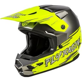 FLY Racing Youth Kinetic Surge Helmet - Grey/Hi-Vis Yellow (Youth Small) - DOT/FMVSS 218 Approved