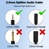 YARCHONN 2.5mm Splitter Audio Y Cable Adapter 2.5mm TRRS 1