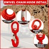 HENBOW 2 Ton Swivel Lifting Hooks,G80 Trailer Safety Chain Hooks
