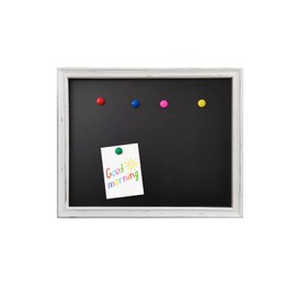 16''x12'' Wood Framed Chalkboard for Wall Home Decorative Chalk Board for Shool,Office,Wedding and Menu. (White, 15.5''x11.5'')