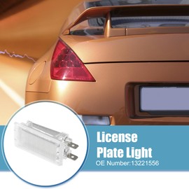 X AUTOHAUX Car Exterior LED License Number Plate Light White Light Fit for Opel for Vauxhall Agila a 2000-2007 No.13221556/90306633 - Pack of 1