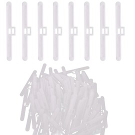 BEANPRECOY Vertical Blind Clips Top Hangers 20 Pack - Double Slot Type - Fits Slats 89mm/127mm - White Plastic - Window Blind Accessories