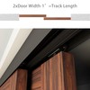 WEWORTH Heavy Duty Double Bypass Sliding Closet Door Track Kit