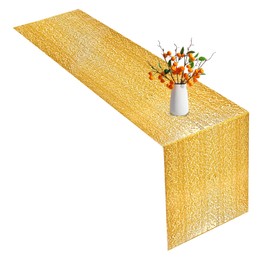 MIAHART Sequin Table Runner 12 x 72inch Table Runner Gold Sequin Table Cloths for Birthday, Wedding, Banquet, Holiday Party Decorations & Baby Shower