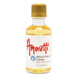 Amoretti - Natural Mascarpone Cheese Extract Water Soluble 2 oz - Highly Concentrated & Perfect For Pastry, Savory, Brewing, and more, Preservative Free, Vegan, Kosher Pareve, Keto Friendly