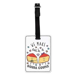 Gift Base We Make Such A Gouda Couple Visual Luggage Tag with Black Strap