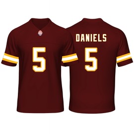 Custom Mens/Youth Football Jayden Stitched T-Shirt for Sports Fan Daniels Burgundy No Brand/Logos