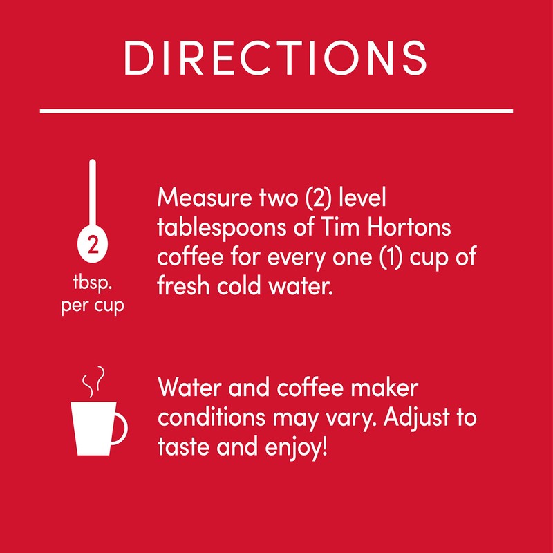 Tim Hortons Original Blend, Medium Roast Ground Coffee, Canada’s Favorite