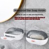 NICAVKIT 2 Pack Shower Soap Dish Holder with Lid, Bar