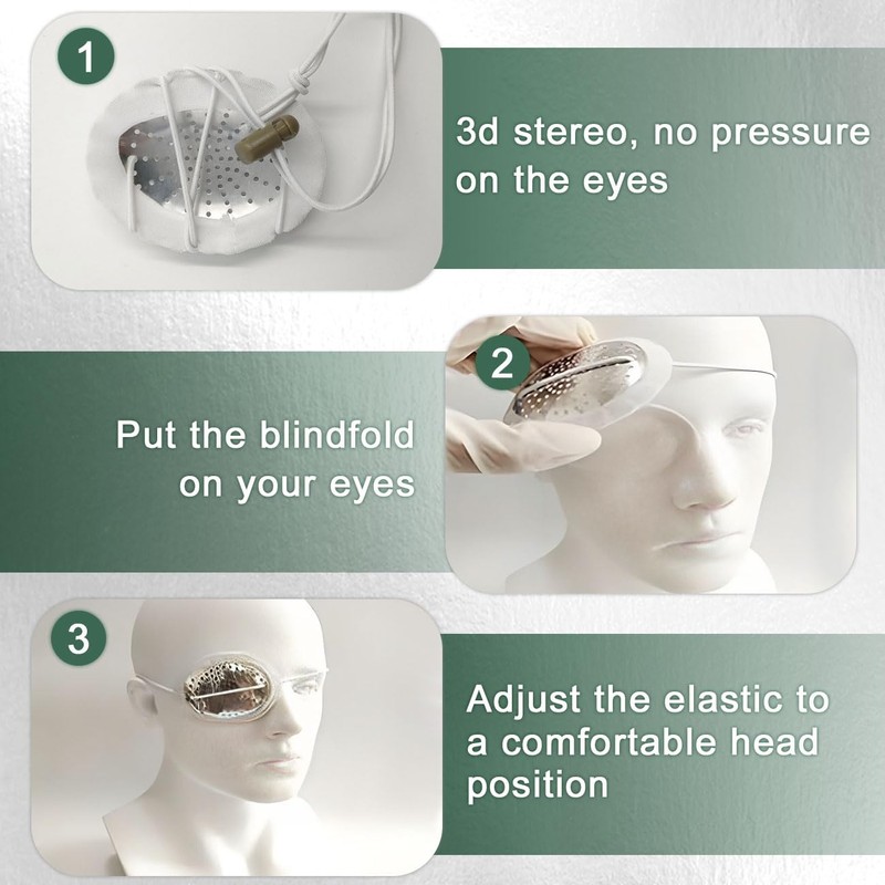 LMYzhijia Adjustable Aluminum Eye Mask Post-Cataract Surgery Recovery Eye Cover