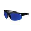 BOMBER Polarized Safety Sunglasses, Collection: Reggie Bomb, Matte Black Frame/Blue