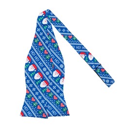Jacob Alexander Pajarita para hombre con diseño de copos de nieve, diseño de Papá Noel, Azul / Patchwork, Talla única