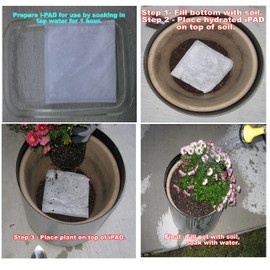 Potassium Polyacrylate Water Storing Crystal Pads for Potting Plant Set of 8