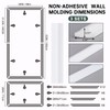 Melkus Wall Molding 3 Set Premade Wainscoting Panels for Interior