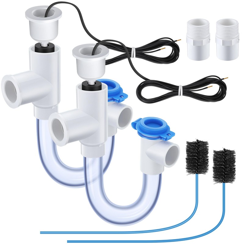 Feekoon 2 Pack Condensate Trap with Built in Overflow Switch,