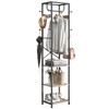 ELYKEN Coat Rack Freestanding, Hall Tree with 3 Storage Shelves