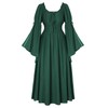 SCARLET DARKNESS Women's Renaissance Dress Medieval Peasant Dress Off Shoulder