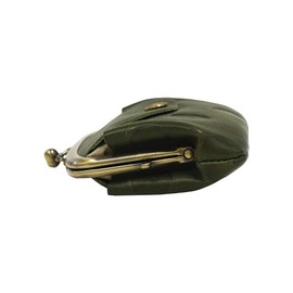 Kanmi WL17-72 Candy Roof Parent-child Coin Purse for Women with Gamaguchi Polka Dots Wallet, Genuine Leather, Made in Japan, navy