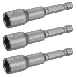 1/4 * 65 * 3/8", Hex Shank Nut Driver Bit Sets, Magnetic Hex Driver Bit, Quick Change Socket Nut, Impact Driver Adapter, 10Pcs