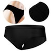 Silicone Elastic Female Swimming Trunks Waterproof Antibacterial Swimming TrunksBlack