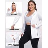 COOTRY Womens Plus Size Workout Jackets Full Zip Up Lightweight