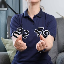 Oli and Alex Iron On Patches 2.1 inch - 10 pcs of Patches Numbers for Clothing - Super Glue - No sew Needed - Embroidery Patch Football Team School University - DIY Number Appliques