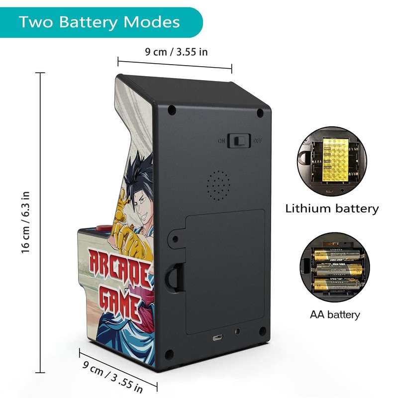 Mini Arcade Machine, Retro Gaming Console, Handheld Game Console with