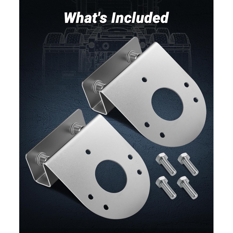2 Pack 45 Degree Watermelon Light Brackets, Stainless Steel Clamp-On