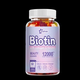 WEEM Hair, Skin & Nails Gummies | Vegan Biotin Vitamins for Stronger Hair, Glowing Skin & Healthy Nails