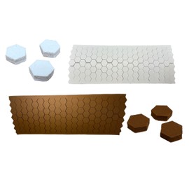 Cabinet Door Soft Bumper Pads/ 110 Urethane Foam Bumpers per Package/Choose Your Color(Brown or Cream) Peel and Stick/Many uses/Prevent Scratching/quieting/by E.H.C. (Cream, 3/8" Hexagon 1/8 Thick)