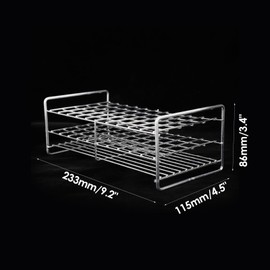 Test Tube Rack Stainless Steel 50 Hole Test Tube Stand 18.5 mm Test Tube Holder Laboratory Container Stand Hole Diameter 18.5 mm