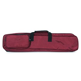 GEEK EWI Soft Bag Clarinet Flute Soprano Saxophone Case Internal Buffer Length 29.9IN/76CM With Padded Handle Carrying and Shoulder Strap for AKAI EWI 4000S 5000 (Red&Single Shoulder Strap)
