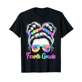 Little Miss Fourth Grade Girls Back to School Team 4th Grade T-Shirt