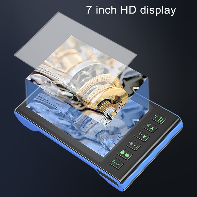 Handheld Industrial Endoscope HD 7in 7.9mm Dual Lens IP67 ABS