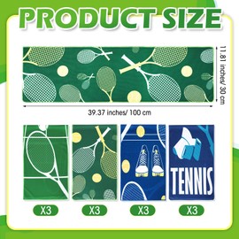 HunnmingRe 12 Count Tennis Cooling Towel Gifts 40"x12" Breathable Chilly Softball Soccer Ice Towel Tennis Golf Microfiber Fast Drying Accessories for Coach Gift Women Men