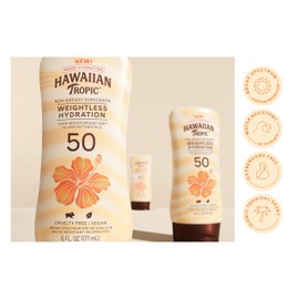 Hawaiian Tropic Sheer Touch Lotion Sunscreen SPF 50, 8oz Twin Pack | Hawaiian Tropic Sunscreen SPF 50, Sunblock, Broad Spectrum, Oxybenzone Free, 8oz each