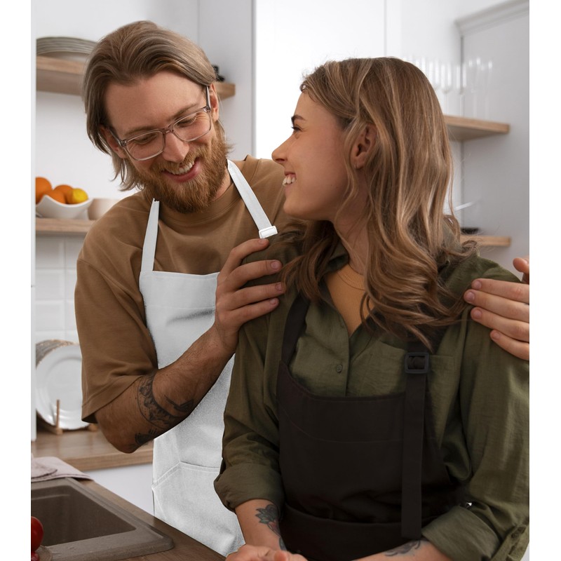 lepni.me 2 Pack Chefs Aprons | Cooking Baking Grilling for