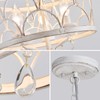 Uiimeces Small Crystal Chandelier, Modern Crystal Chandelier for Dining Room,