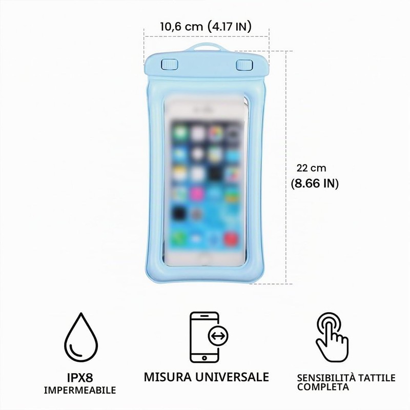 QEXUJOW Scatole impermeabili da immersione,Custodia protettiva impermeabile in 2 pezzi,
