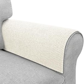 Couch Arm Covers, Waterproof Armrest Cover for Sofa, Armchair, Loveseat, Non-Slip Recliner Arm Covers, Sofa Headrest Covers, Arm Chair Covers Set of 2 (Cream, 24"×20")