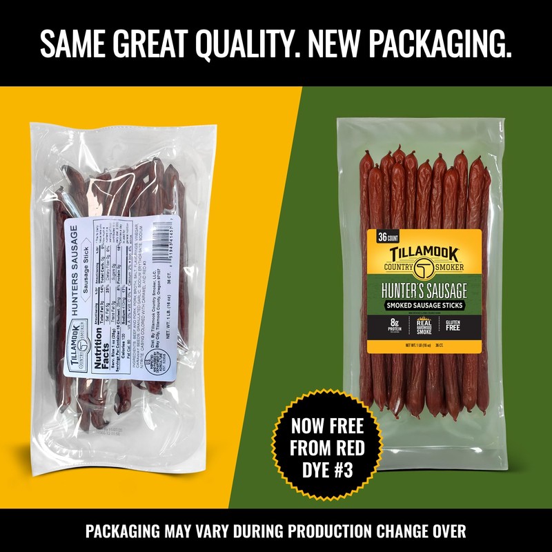 Tillamook Country Smoker Smoked Sausage, Hunter's Sausage, 16 Ounce (36