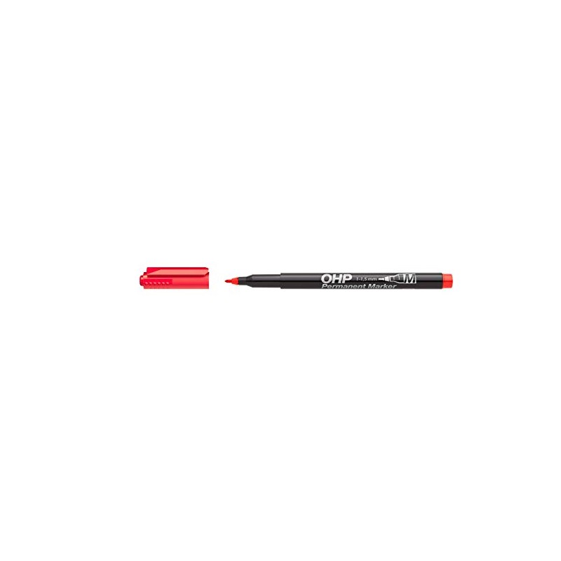 ICO PermanentT Marker M Red Pack of 10 in a