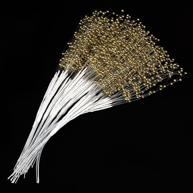 100Pcs Pearls Sticks Wearable ABS DIY Decoration Accessories for Wedding