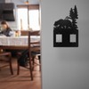 Metal Bear Light Switch Cover Moose Tree Mountain Elk Black
