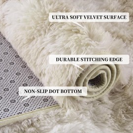 FairOnly Large Shag Area Rugs 9x12 Plush Fuzzy Rugs for Living Room, Ultra Soft Fluffy Furry Rugs for Bedroom, Anti-Skid Indoor Carpet Nursery Rugs for Kids Room Home Decor